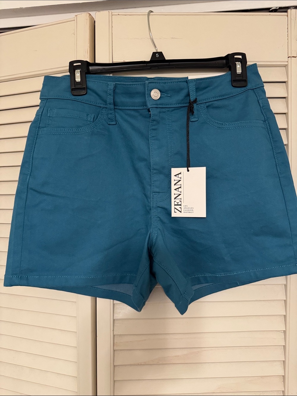 Zenana Outfitters Teal High-Rise Casual Women's Shorts